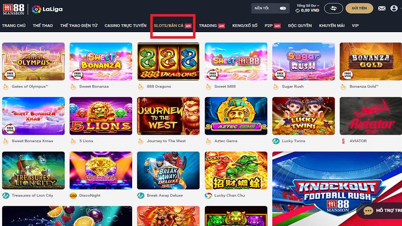 Sảnh Slot 