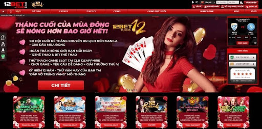 Trang website đánh bài Poker 12Bet đẳng cấp